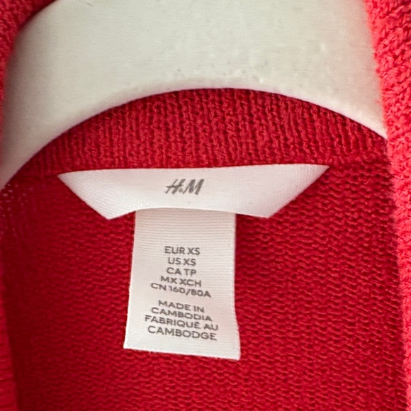 H&M Vibrant Red Short Sleeve Polo Top - Picture 2 of 7